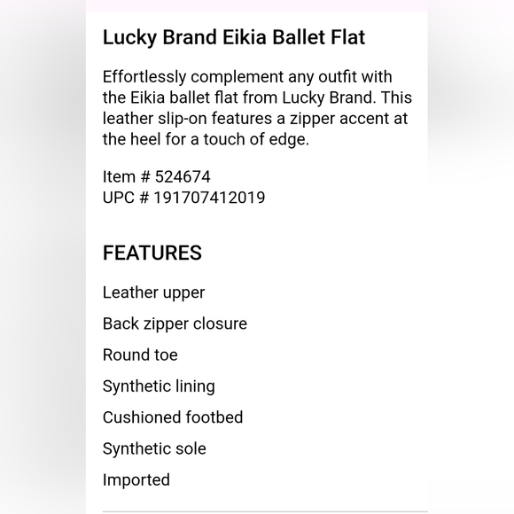 Lucky Brand Eikia Ballet Flat - Picture 9 of 9